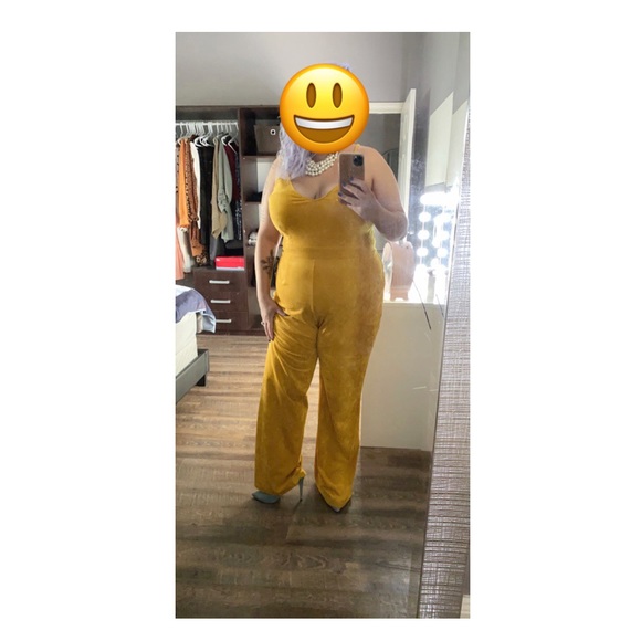 ‘Just A Fling Suede Jumpsuit’ - Mustard💛 - Picture 7 of 7